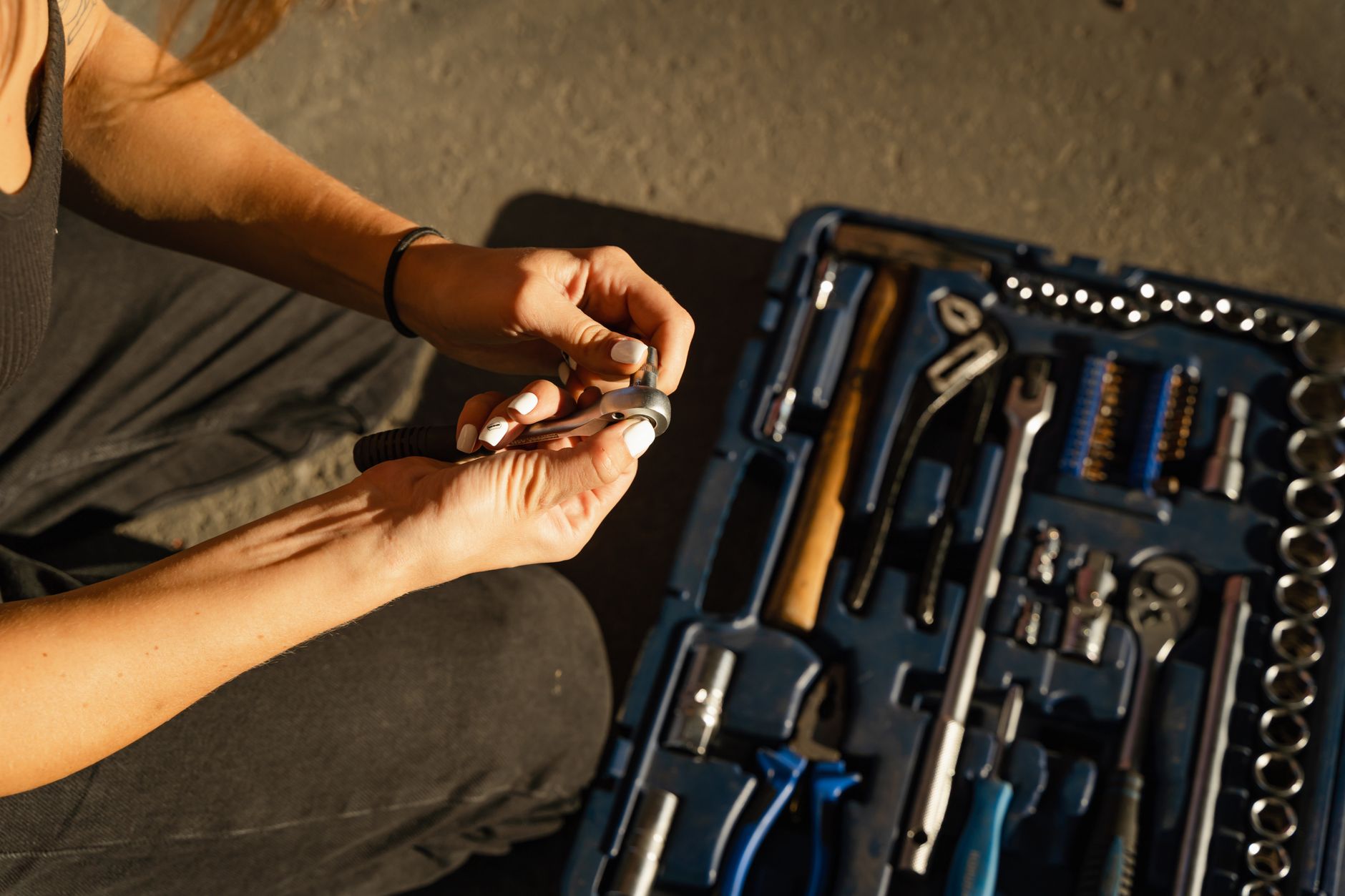 HVAC technician performing maintenance in Greensboro, NC